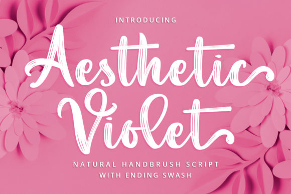 Aesthetic Violet Script Handwritten Font for Elegant Branding