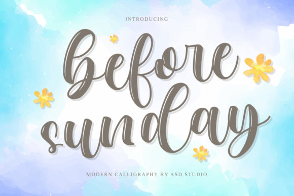 Before Sunday Script Handwritten Font for Makers