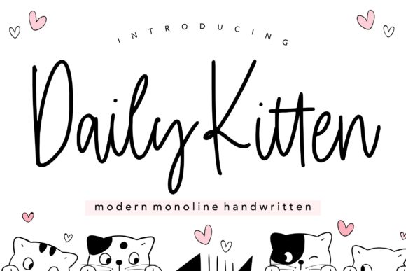 Daily Kitten: A Sweet and Quirky Handwritten Font for Thoughtful Design