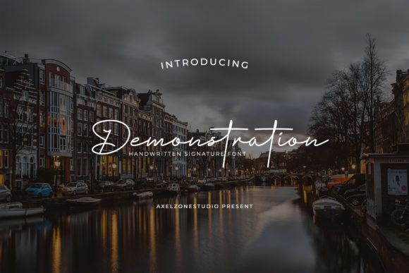 Demonstration Script Handwritten Font for Editorial Elegance