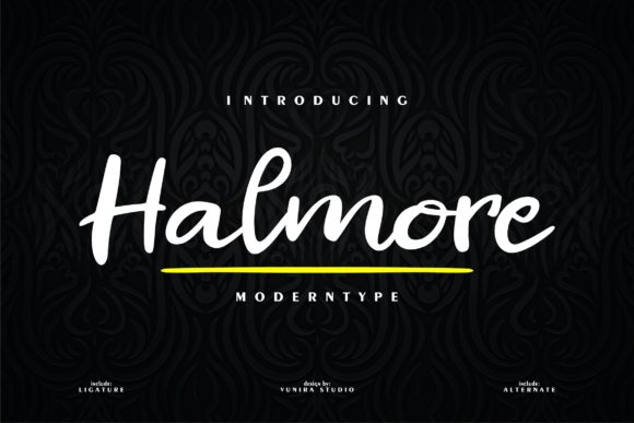 Halmore: A Flowing Handwritten Font for Elegant Brand Identity