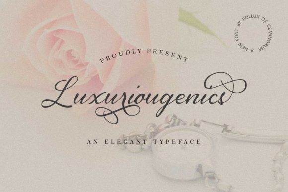 Luxuriougenics Script Handwritten Font for Elegant Craft Projects