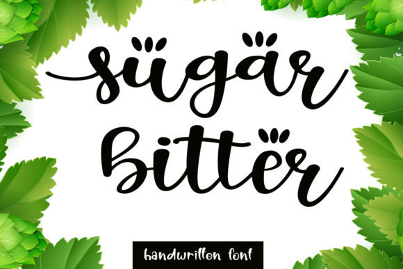Sugar Bitter: A Flowing Handwritten Font for Elegant Design