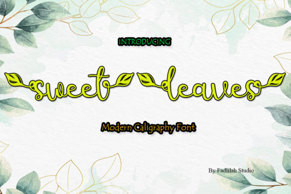 Sweet Leaves Script Handwritten Font for Crafters