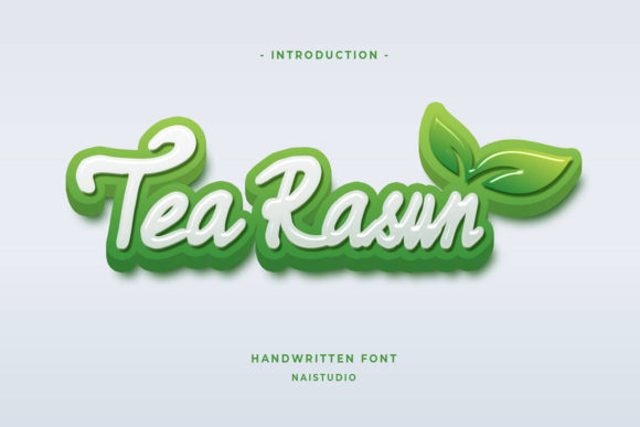Tea Rasun Font: Elegant Script Handwritten Fonts for Makers
