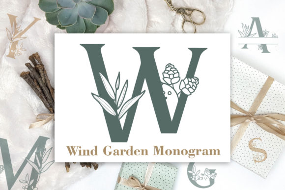 Wind Garden Monogram: A Delicate Script Handwritten Font for Trusted Branding